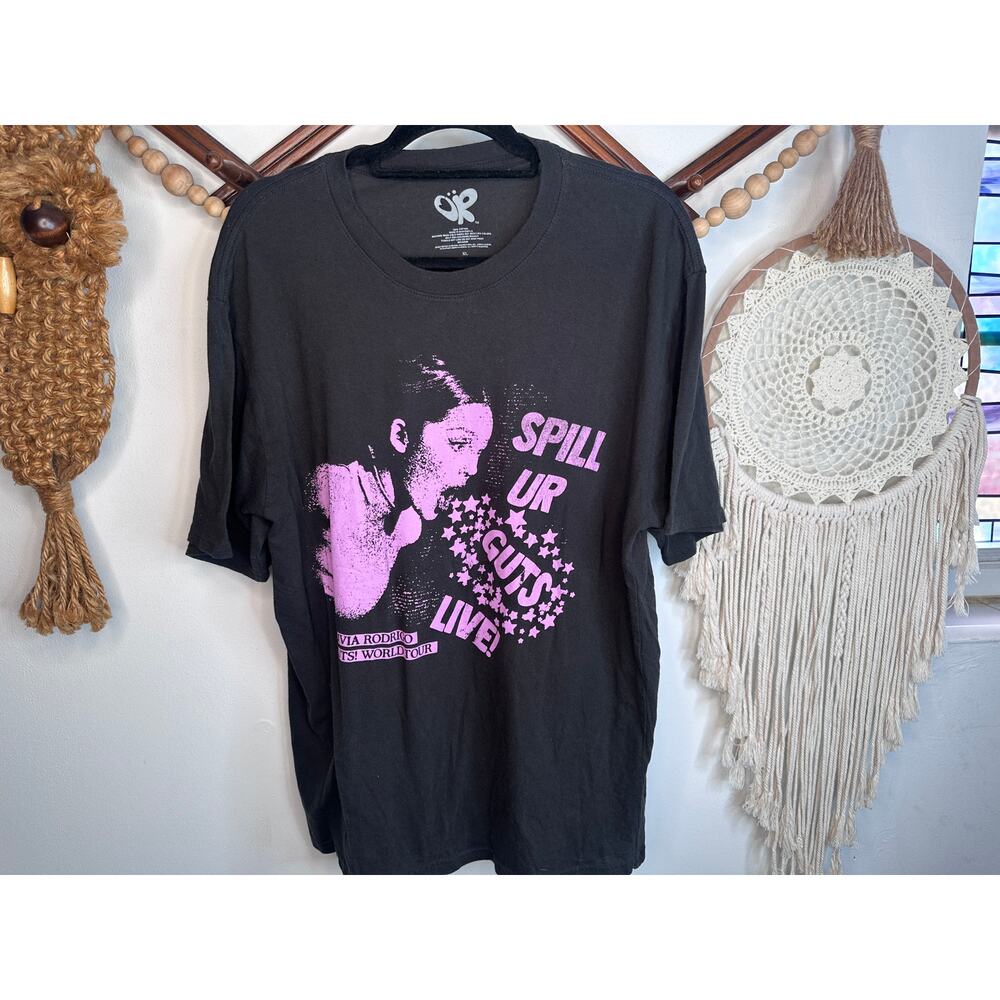 Olivia Rodrigo Spill Ur Guts World Tour Black T